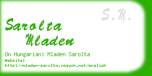 sarolta mladen business card